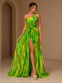 Mitchell | Women's Maxi Dress One Shoulder Satin Summer Wedding Guest