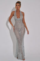 Noé | Women's Maxi Dress Halter Neck Sequin Summer Evening