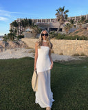 Noella | Women's Maxi Dress Strapless Satin Summer Wedding Guest