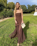 Noella | Women's Maxi Dress Strapless Satin Summer Wedding Guest