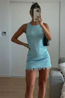 Nova | Women's Mini Dress Cut-Out Knit Summer Party