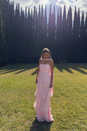 Odessa | Women's Maxi Dress Strapless Satin Summer Wedding Guest