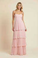 Odessa | Women's Maxi Dress Strapless Satin Summer Wedding Guest