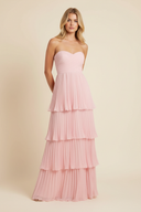 Odessa | Women's Maxi Dress Strapless Satin Summer Wedding Guest