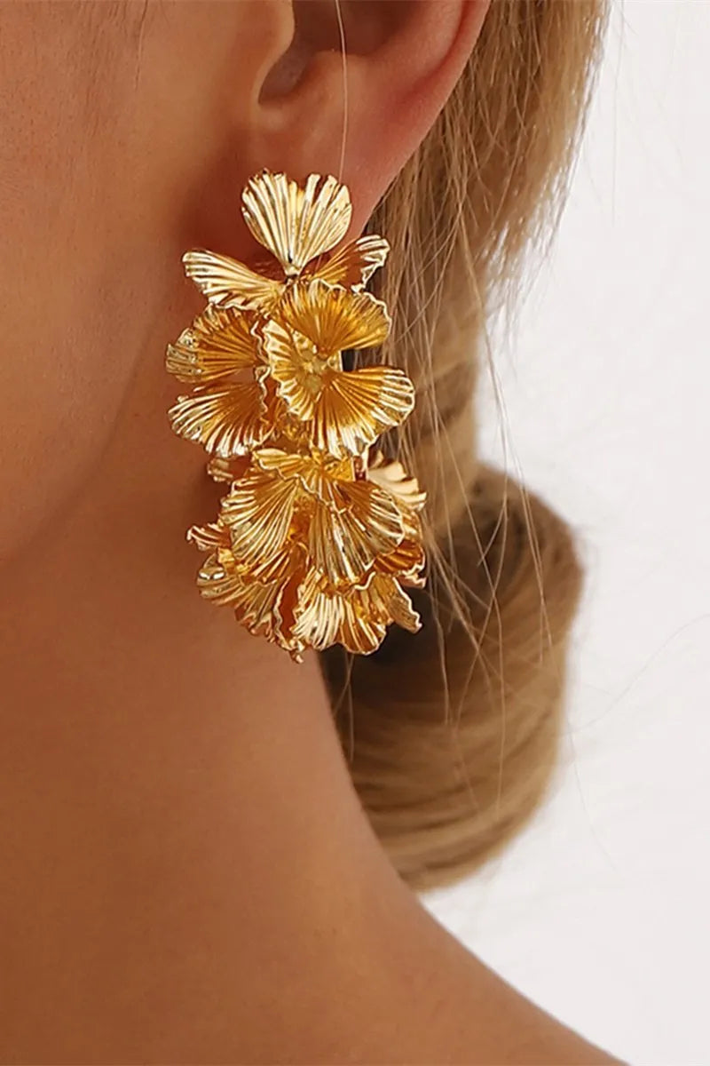 Olivia | Women's Earrings Oversized Gold Summer Statement Party