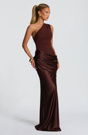Ophelia | Women's Maxi Dress Bodycon Satin Summer Wedding Guest