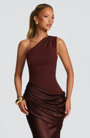 Ophelia | Women's Maxi Dress Bodycon Satin Summer Wedding Guest