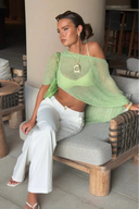 Palmer | Women's Cover-Up Off Shoulder Knit Beach Party