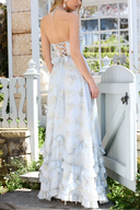 Paulena | Women's Midi Dress Strapless Satin Summer Wedding Guest