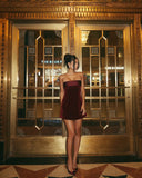 Piper | Women's Mini Dress A-Line Satin Summer Cocktail Party