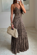 Pixie | Women's Maxi Dress V-Neck Satin Summer Party