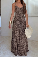 Pixie | Women's Maxi Dress V-Neck Satin Summer Party