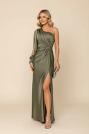 Rachel | Women's Maxi Dress One Shoulder Satin Summer Wedding Guest