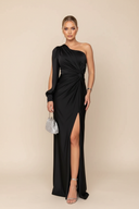 Rachel | Women's Maxi Dress One Shoulder Satin Summer Wedding Guest
