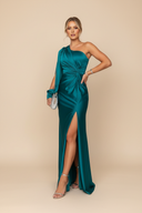 Rachel | Women's Maxi Dress One Shoulder Satin Summer Wedding Guest