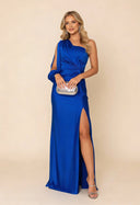 Rachel | Women's Maxi Dress One Shoulder Satin Summer Wedding Guest