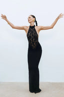 Rayna | Women's Maxi Dress Halter Neck Lace Summer Formal Evening
