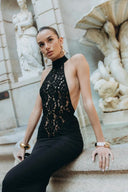 Rayna | Women's Maxi Dress Halter Neck Lace Summer Formal Evening
