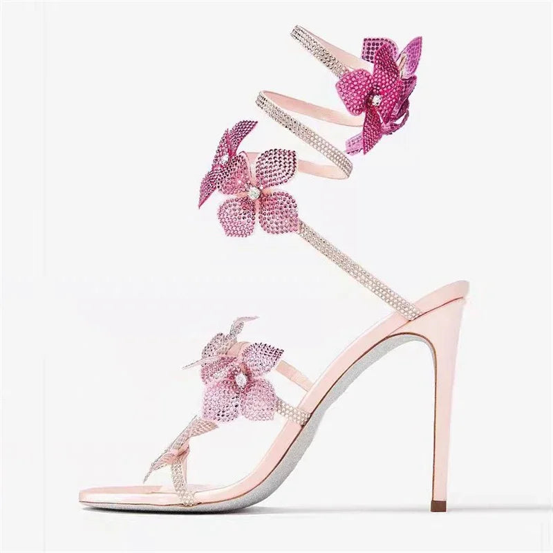 Rebecca | Women's Heeled Sandals Strappy Lace Summer Evening