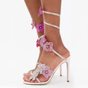 Rebecca | Women's Heeled Sandals Strappy Lace Summer Evening