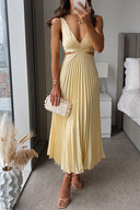 Reina | Women's Maxi Dress V-Neck Satin Summer Wedding Guest