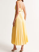 Reina | Women's Maxi Dress V-Neck Satin Summer Wedding Guest