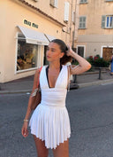 Rhiannon | Women's Mini Dress Ruched Sequin Summer Party