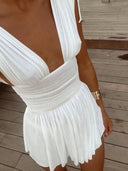 Rhiannon | Women's Mini Dress Ruched Sequin Summer Party