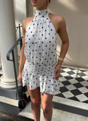 River | Women's Mini Dress Ruffle Sequin Summer Party