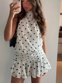 River | Women's Mini Dress Ruffle Sequin Summer Party