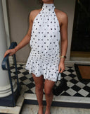 River | Women's Mini Dress Ruffle Sequin Summer Party