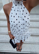 River | Women's Mini Dress Ruffle Sequin Summer Party