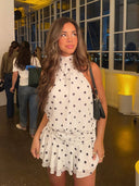 River | Women's Mini Dress Ruffle Sequin Summer Party