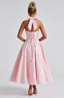Rosalie | Women's Midi Dress Corset Satin Summer Wedding Guest