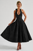 Rosalie | Women's Midi Dress Corset Satin Summer Wedding Guest