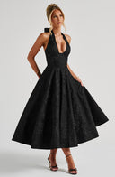 Rosalie | Women's Midi Dress Corset Satin Summer Wedding Guest