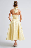 Rosalie | Women's Midi Dress Corset Satin Summer Wedding Guest