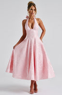 Rosalie | Women's Midi Dress Corset Satin Summer Wedding Guest