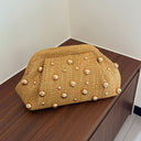 Rowana | Women's Clutch Bag Pleated Woven Summer Evening