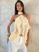 Sabrina | Women's Top Halter Neck Chiffon Summer Party