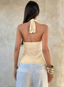 Sabrina | Women's Top Halter Neck Chiffon Summer Party