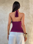 Sabrina | Women's Top Halter Neck Chiffon Summer Party