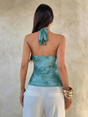 Sabrina | Women's Top Halter Neck Chiffon Summer Party