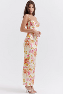 Selah | Women's Maxi Dress Sweetheart Neck Satin Summer Wedding Guest
