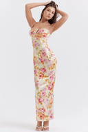 Selah | Women's Maxi Dress Sweetheart Neck Satin Summer Wedding Guest