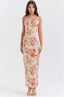 Selah | Women's Maxi Dress Sweetheart Neck Satin Summer Wedding Guest