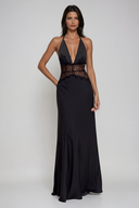Selene | Women's Maxi Dress Halter Neck Lace Summer Wedding Guest
