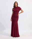 Shelby | Women's Maxi Dress Ruched Satin Summer Wedding Guest