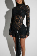 Sierra | Women's Mini Dress High Neck Lace Summer Going Out