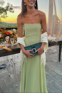 Skyla | Women's Maxi Dress Strapless Satin Summer Wedding Guest